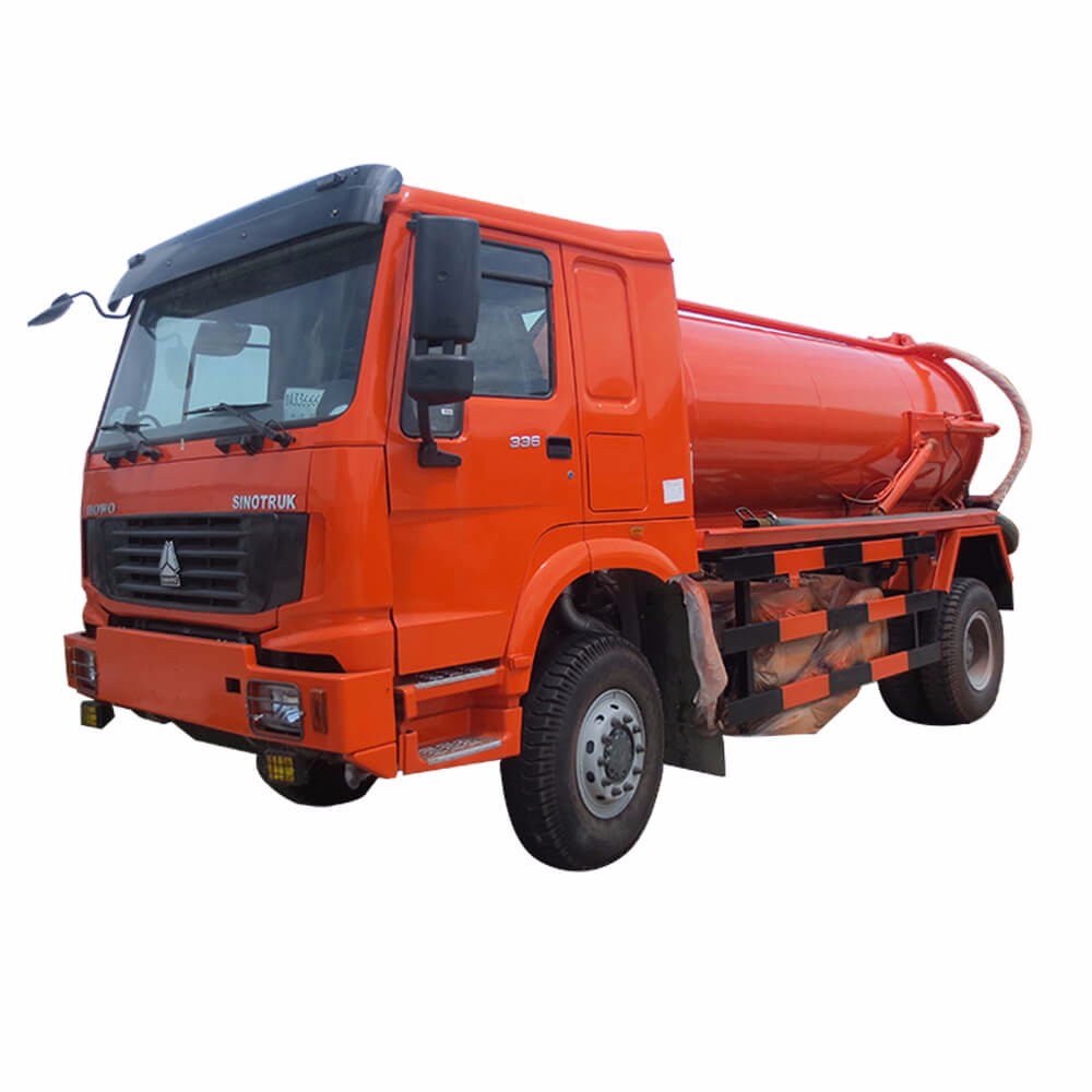 हॉवो 4 * 4 सीवेज सक्शन ट्रक